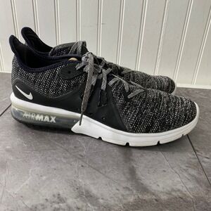 Nike Air Max Sequent 3 'Black' 908993-011 Women Shoes Sz 11 Black  Knit Athletic